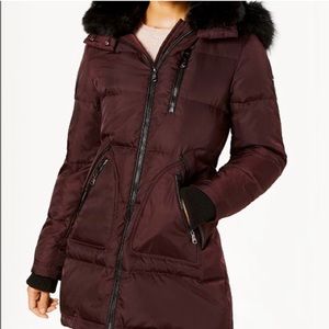 Vince Camuto burgundy down jacket